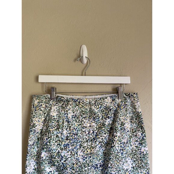 J. Crew Y2K White Floral Mini Skirt Cotton Blend Size 8 - Picture 6 of 9